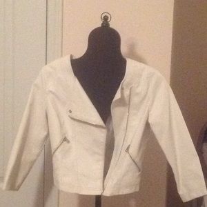 Forever 21 White Faux Leather Jacket
